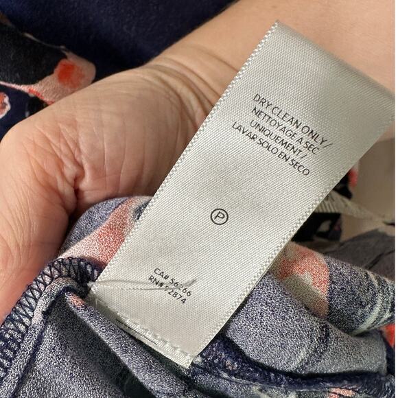 Splendid Navy Orange Ivory Multi Floral Short Sleeve Kimono Duster S - Picture 9 of 15